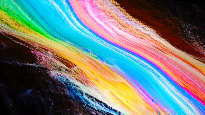 Abstract colorful fluid digital art