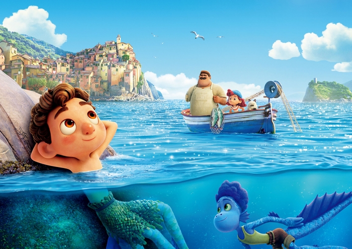 Luca and Alberto in the Sea