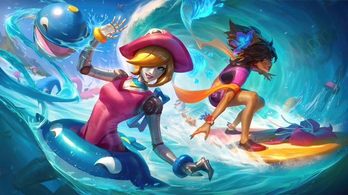Pool Party Orianna and Taliyah from League of Legends