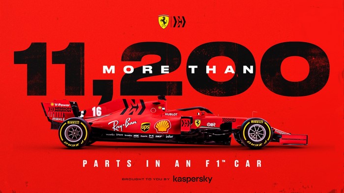 Ferrari Formula 1 car with 11,200 parts