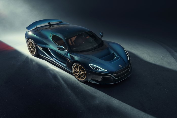 Rimac Nevera electric supercar in teal