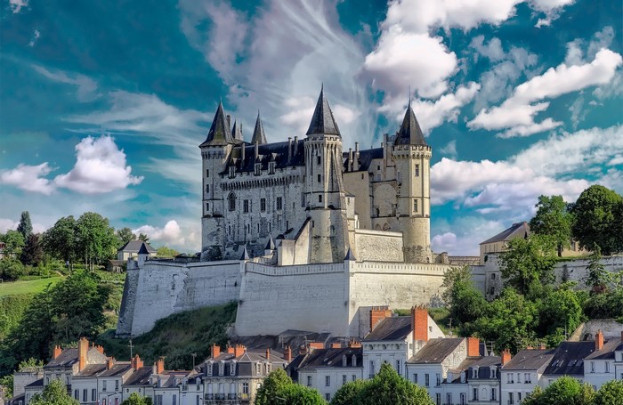 Chateau de Saumur castle in France