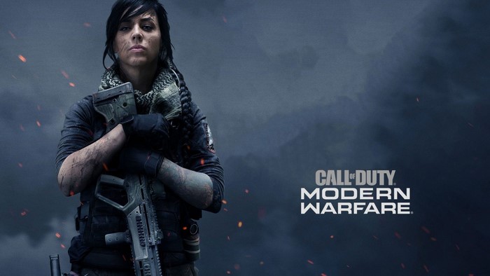 Mara from Call of Duty: Modern Warfare holding a rifle