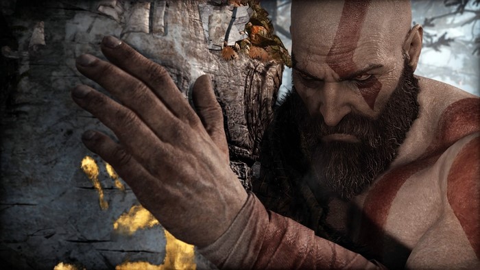 Kratos from God of War (2018) on PlayStation 4