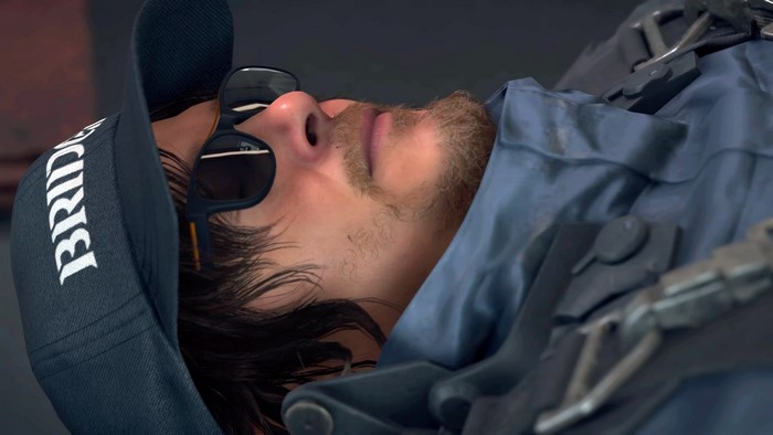 Sam Porter Bridges from Death Stranding wearing a cap