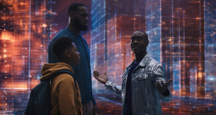 LeBron James, Don Cheadle, and Cedric Joe in Space Jam 2