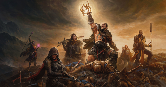 Diablo Immortal 4K: Warriors and Sorceress in Battle