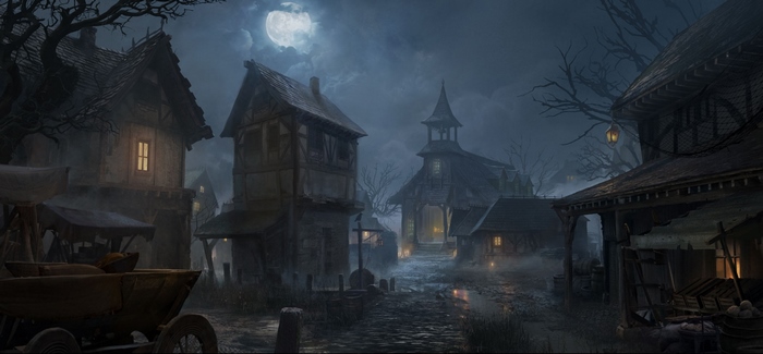Diablo Immortal Town at Night