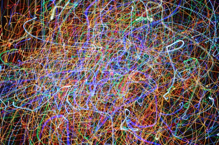 Abstract colorful light trails texture