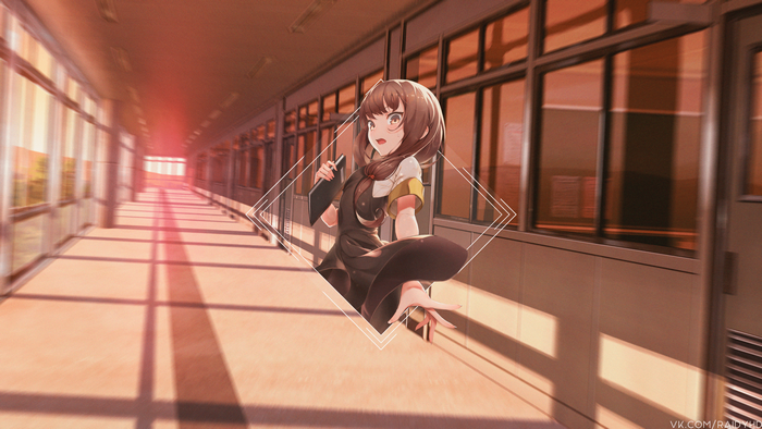 Miko Iino from Kaguya-sama: Love is War in a school hallway