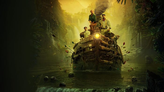 Emily Blunt, Dwayne Johnson, Jack Whitehall on a Ship