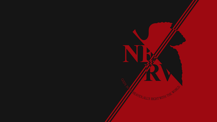 4K Neon Genesis Evangelion NERV logo