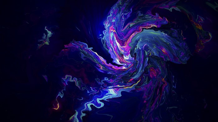 Abstract blue and purple color burst