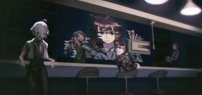 Dana Zane and Julianne Stingray from VA-11 Hall-A at a bar