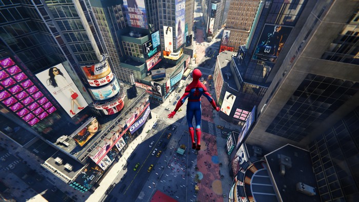 Spider-Man from Marvel Comics in Times Square