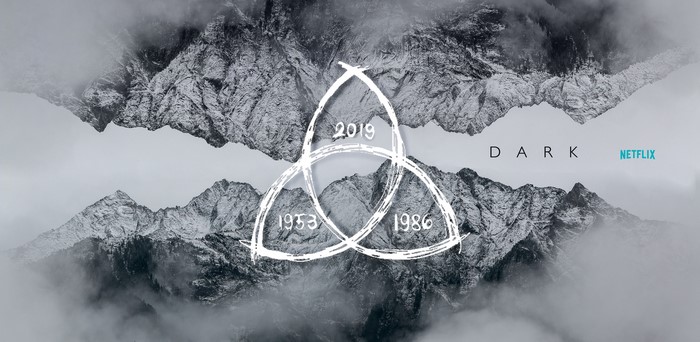 Dark Netflix series logo with mountains
