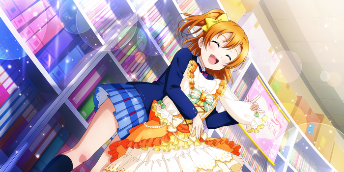 Rin Hoshizora from Love Live! Series holding a dress