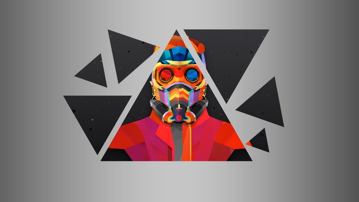 Star Lord from Marvel Cinematic Universe, minimalist artwork