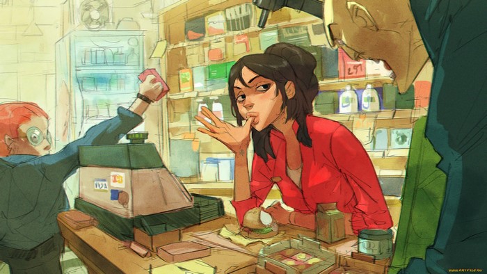 Women working in a shop