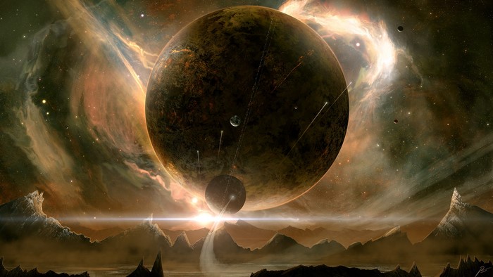 Planets and nebulae in space art by JoeyJazz