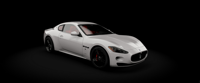 4K White Maserati GranTurismo