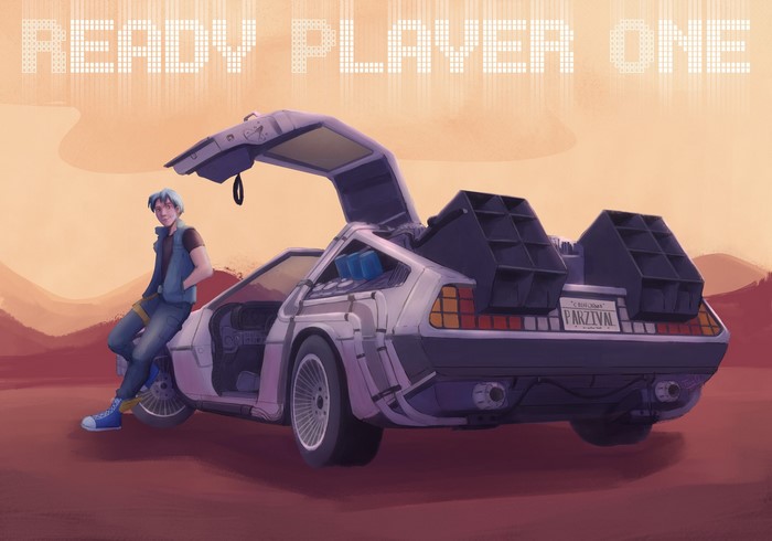 Parzival's DeLorean from Ready Player One