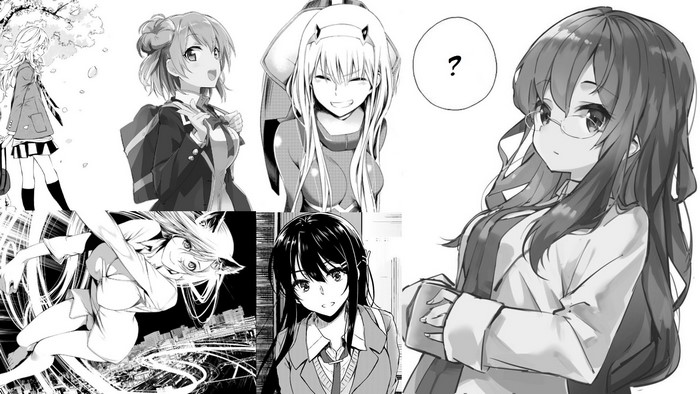 Anime girls collage