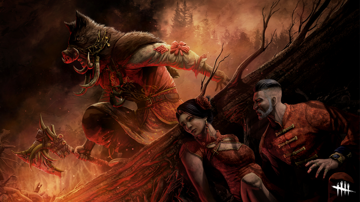 The Pig and two survivors from Dead by Daylight