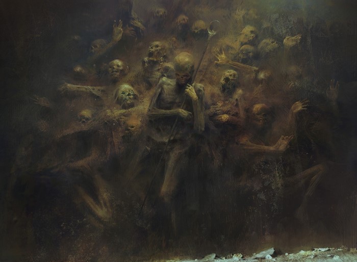 Dark fantasy artwork by Piotr Jabłoński
