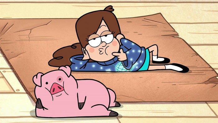 Mabel Pines and Waddles from Gravity Falls