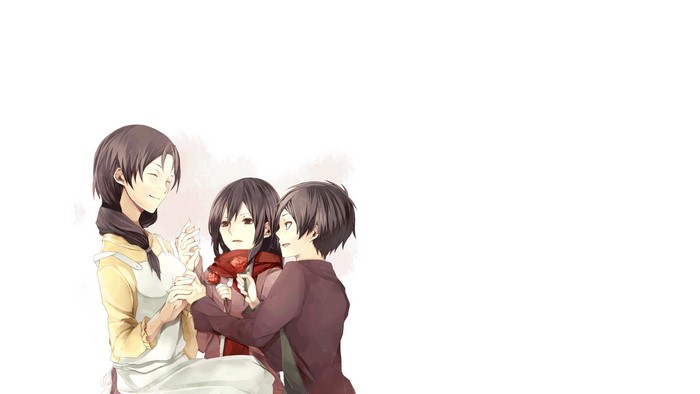 Mikasa Ackerman and Eren Yeager from Attack on Titan