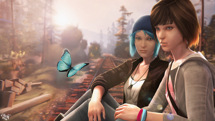 Chloe Price and Max Caulfield from Life Is Strange