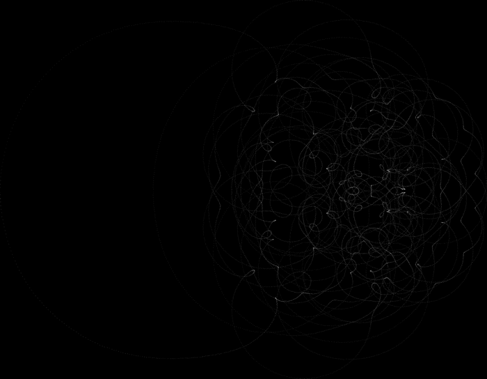 Minimalist abstract circles and lines