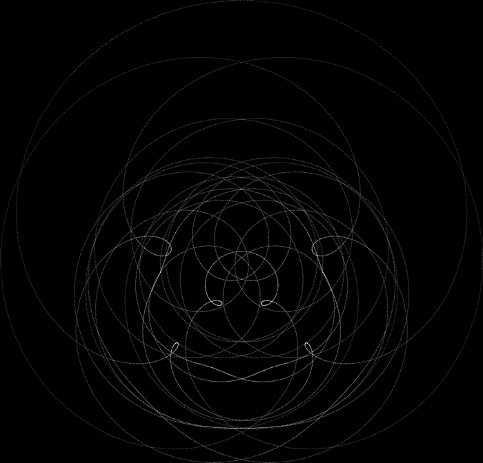 Abstract geometric pattern of overlapping circles