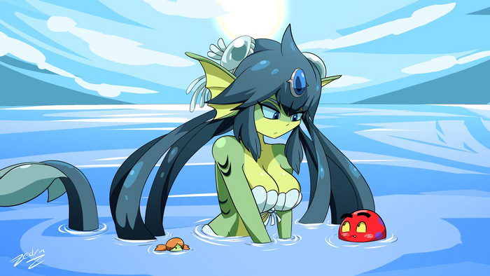 Giga Mermaid from Shantae Half-Genie Hero in Water