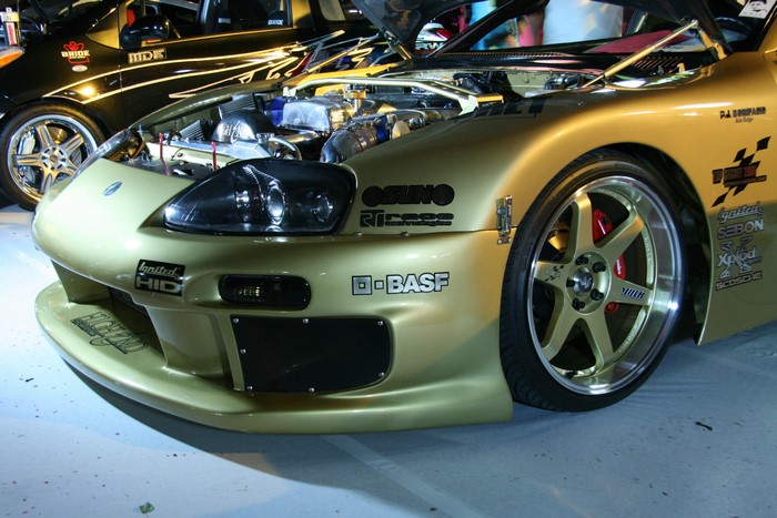 Gold Toyota Supra MK4 Tuning Car