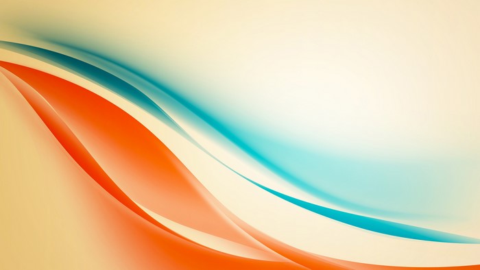 Abstract orange and blue wavy lines 4K