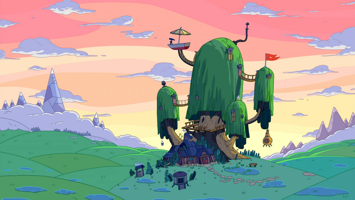 tree house, Adventure Time, mountains, nature, HD Wallpaper | Rare Gallery