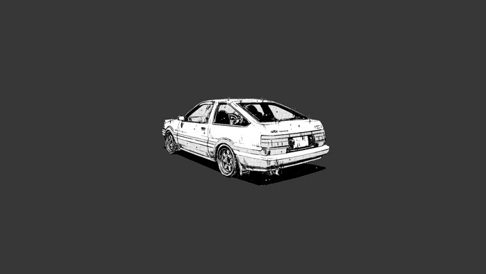 4K Initial D Toyota AE86 artwork