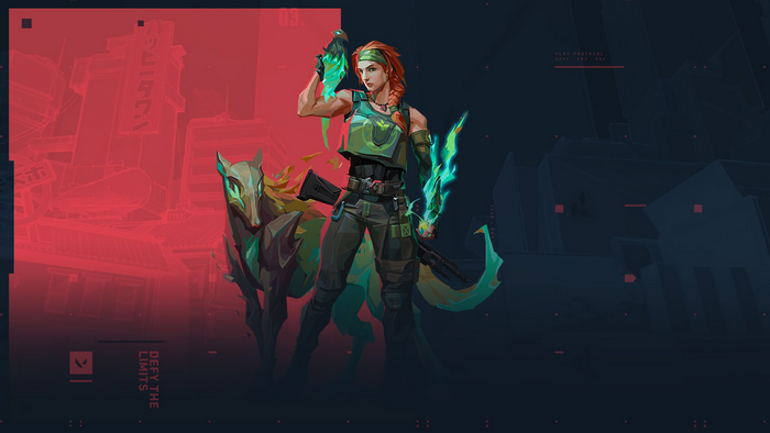 Skye and her spirit wolf in Valorant