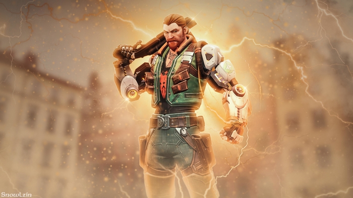 Breach from Valorant with lightning effects