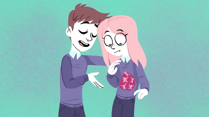 Couple with butterflies on sweater