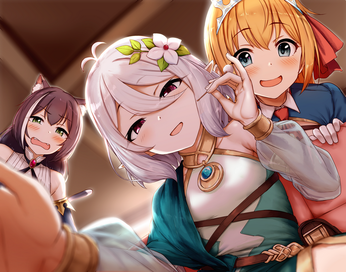 Kokkoro, Kyaru, and Pecorine from Princess Connect! Re:Dive
