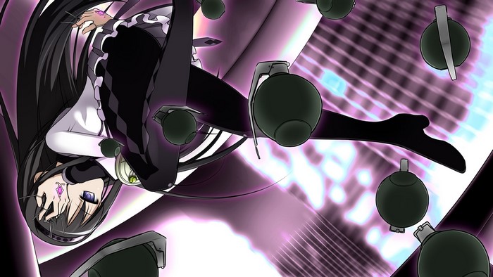 Akemi Homura from Mahou Shoujo Madoka Magica with grenades