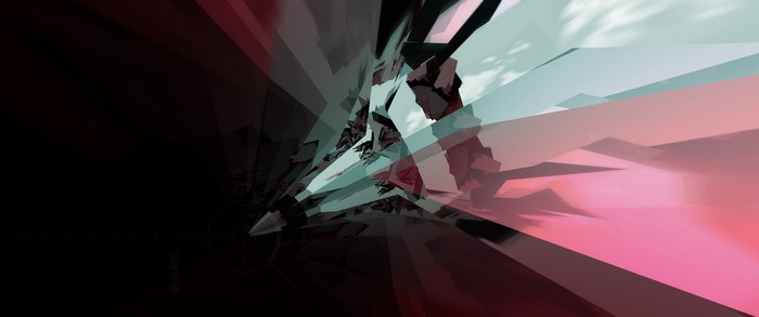 Abstract low poly digital art