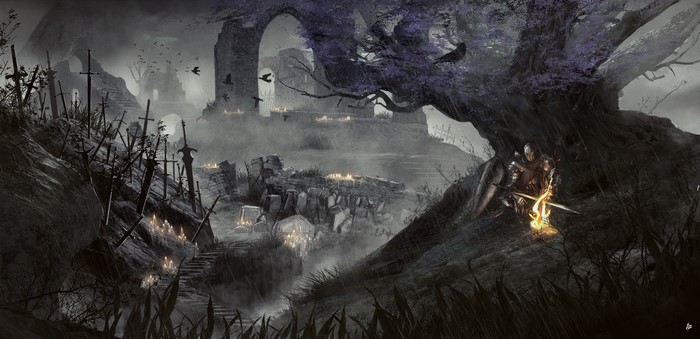 Dark Souls Bonfire Artwork