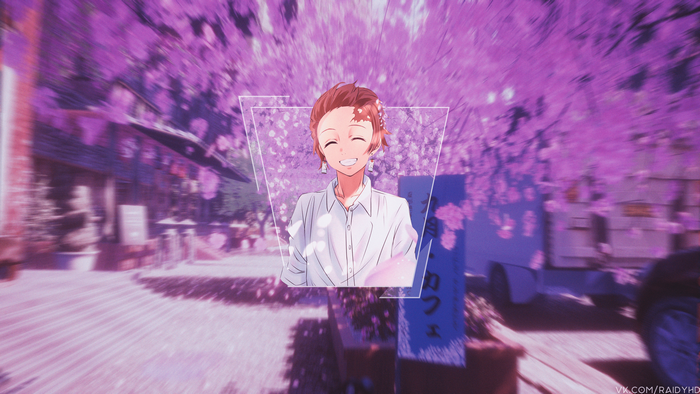 4K Tanjiro Kamado from Kimetsu no Yaiba with cherry blossoms