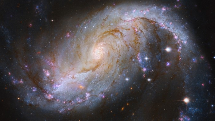 Spiral Galaxy with Star Clusters