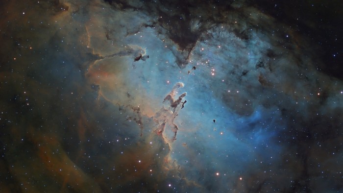Pillars of Creation Nebula in Space