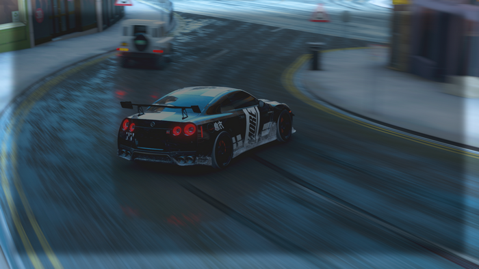 Nissan GT-R drifting in Liberty City